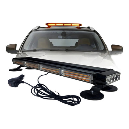 Baliza Led Techo Destellante Ámbar Estrobo Auto 12v Imán 65c