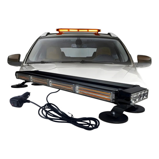 Baliza Led Techo Destellante Ámbar Estrobo Auto 12v Imán 65c