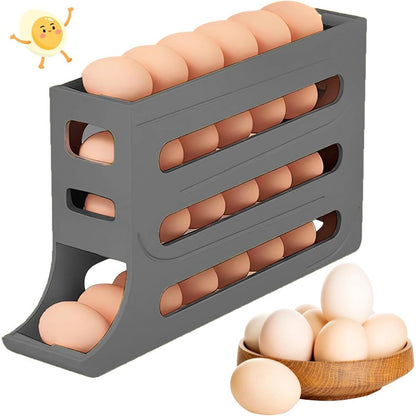 Dispensador De Huevos Caja Para 30 Unidades Organizador Color Gris