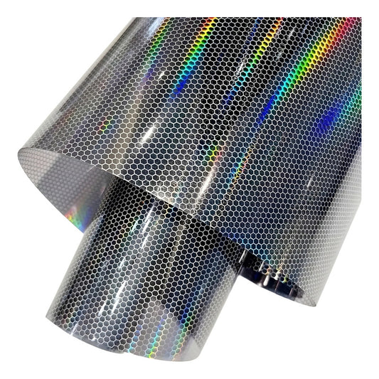 Vinilo Tornasol Para Foco Óptico Vinil Panal 6d Auto Tunning