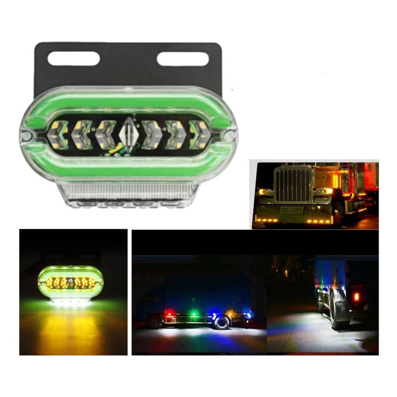 Luz Led Trocha Bicolor Luz Lateral Led Advertencia 24v /ryc