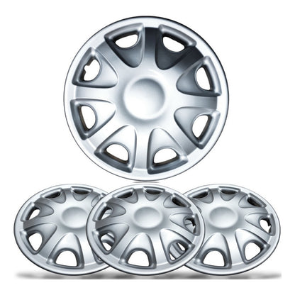 Set Tapa Rueda Aro 14 Cromada Designer X4 Tapas /r&c