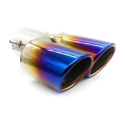 Cola De Escape Auto Doble Ionizado Tuning Universal/r&c
