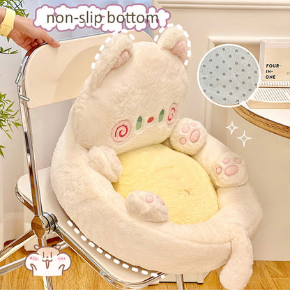 Cojín Para Asiento Sillón Kawaii Peluche 2 En 1 Cute De Gato