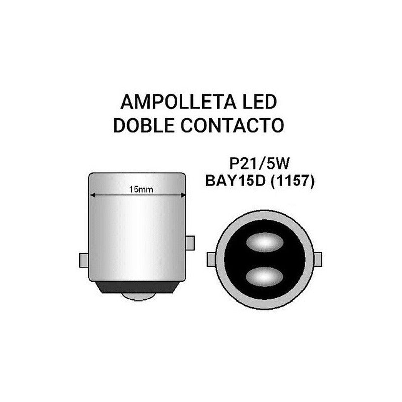 X2 Ampolleta 144 Led Luz Freno Canbus 2 Contactos 1157 /ryc
