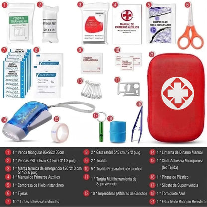 Botiquín Primeros Auxilios Portátil Kit Emergencia 41pcs