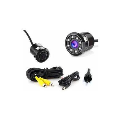 Camara De Reversa Hd Embutida 8 Led Retroceso Vision Nocturn Color Negra 8 Led