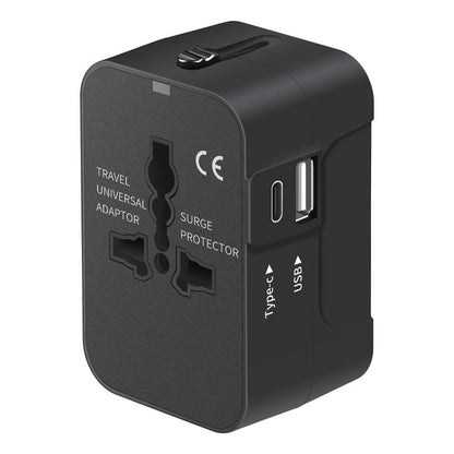 Adaptador De Enchufe Viajero Con Usb + Tipo C Conector Viaje