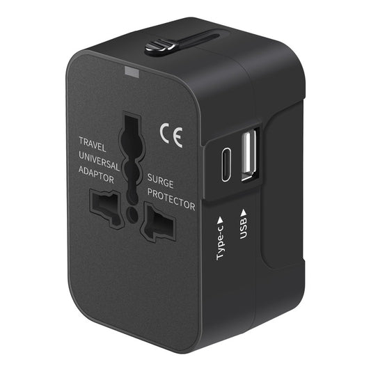 Adaptador De Enchufe Viajero Con Usb + Tipo C Conector Viaje