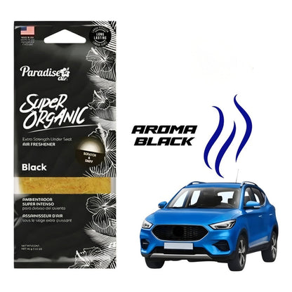 Ambientador Super Organic Aromatizante Paradise Air Auto Cas Marrón Black