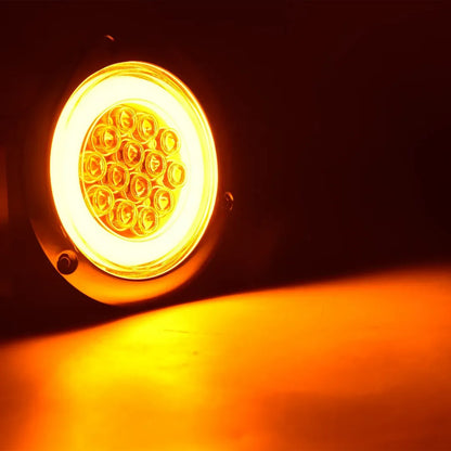 Luz Led Trasera Lateral 12/24v Auto Camión Remolque Destella Ambos Lados Ambar 25281