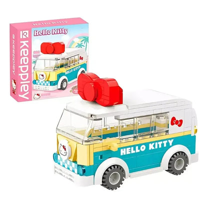 Set Bloques De Construcción Keeppley Hello Kitty Y Amigos 158 Hello Kitty Mini Bus 7510