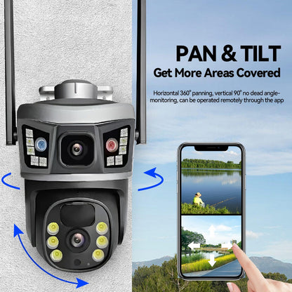 Cámara De Seguridad Inteligente Carga Solar Cn Wifi App 12mp