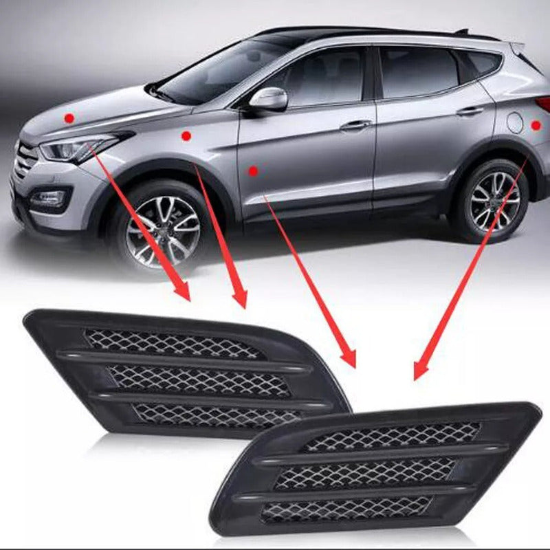 X2 Toma De Aire Lateral Y Capot Adhesiva Auto Tunning/ryc