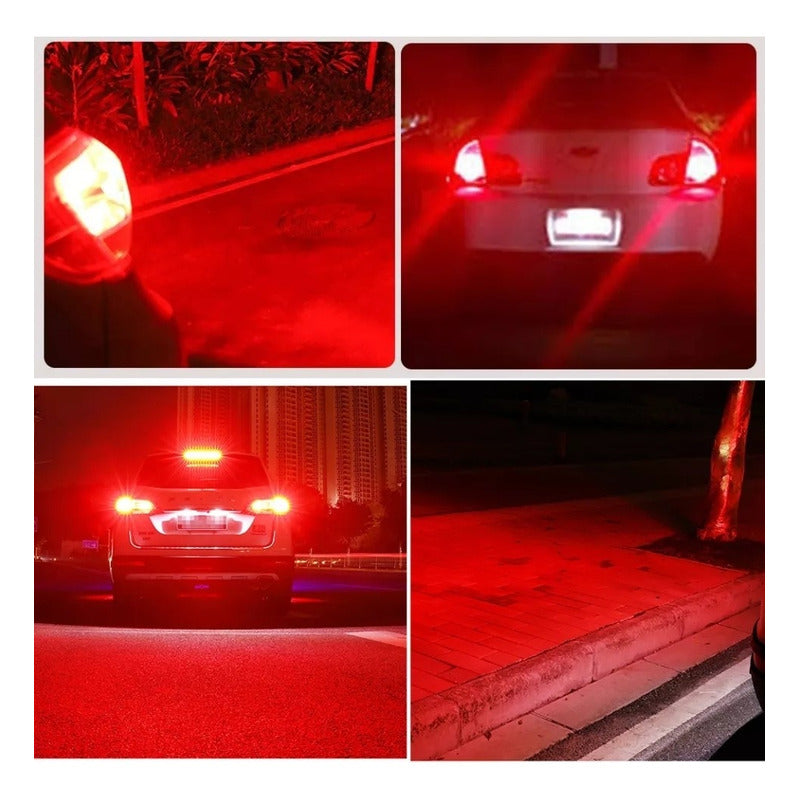 X2 Ampolleta Destellante Rojo 144led Luz Freno Estrobo Canbu