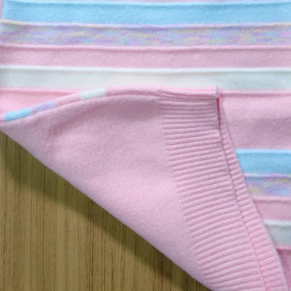 Sweater De Niña Tejido Polerón Teen Cuello Alto Sueter T8-16 Rosa 728 Líneas 160
