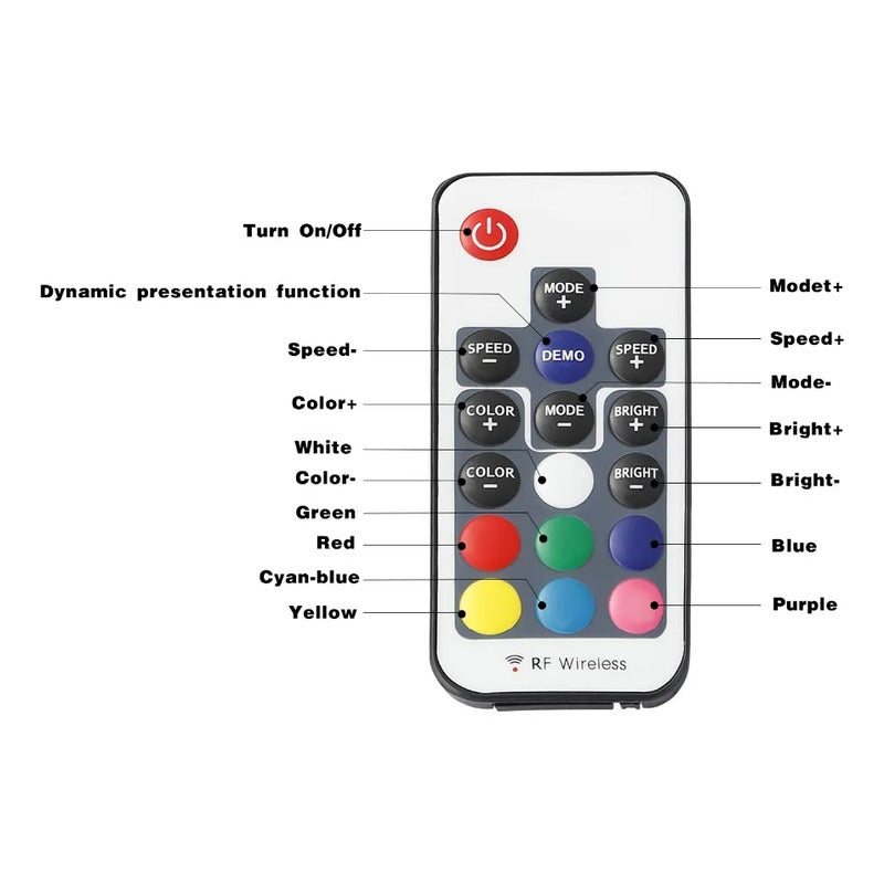 Kit Luz De Chasis Bluetooth 12led Rgb +control Tunning 12v