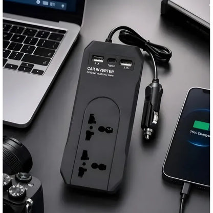 Adaptador Enchufe Inversor 12v/24v A 220v 150w Usb Usb C N16