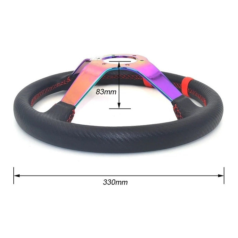 Volante Tuning Deportivo Racing Sp Auto Universal Tornasol