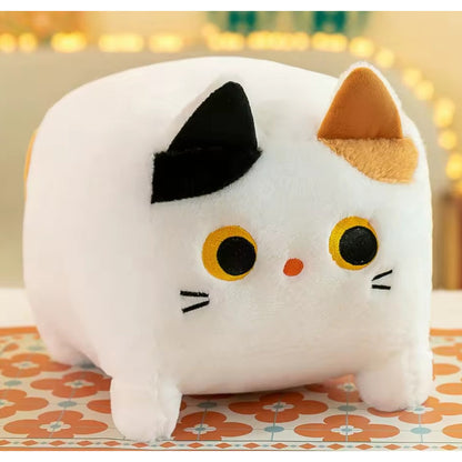 Peluche Cojin D Gato Kawaii Felpa Super Suave Cubo Cute /r&c