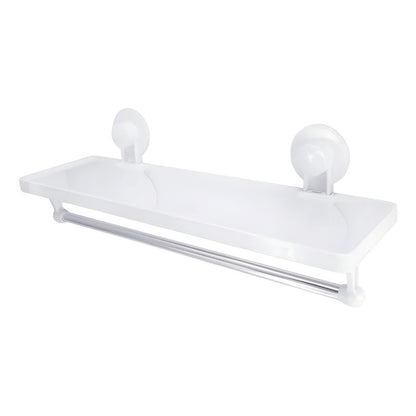 Estante Organizador De Ducha + Toallero Con Ventosa Adhesiva Color Blanco 30135