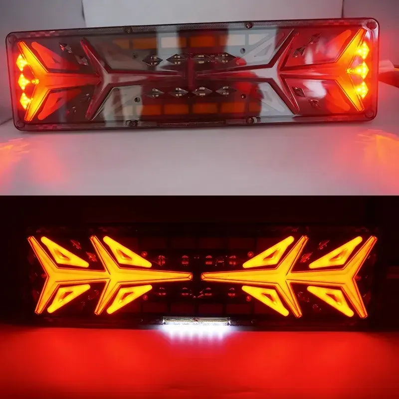 X2 Foco Led Trasero Multifunción 24v Freno Secuencial Camión Ambos Lados Flechas 12v/24v 30126