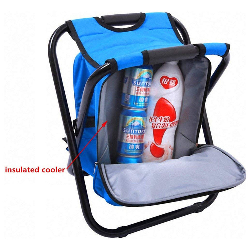 Piso 3en1 Plegable Mochila Con Cooler Silla Camping Pesca