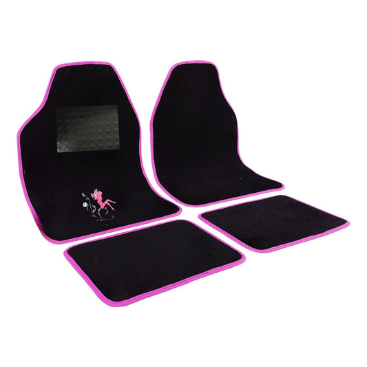 Set Cubre Piso Mujer Alfombra 4pcs Auto Universal Diseño Ryc