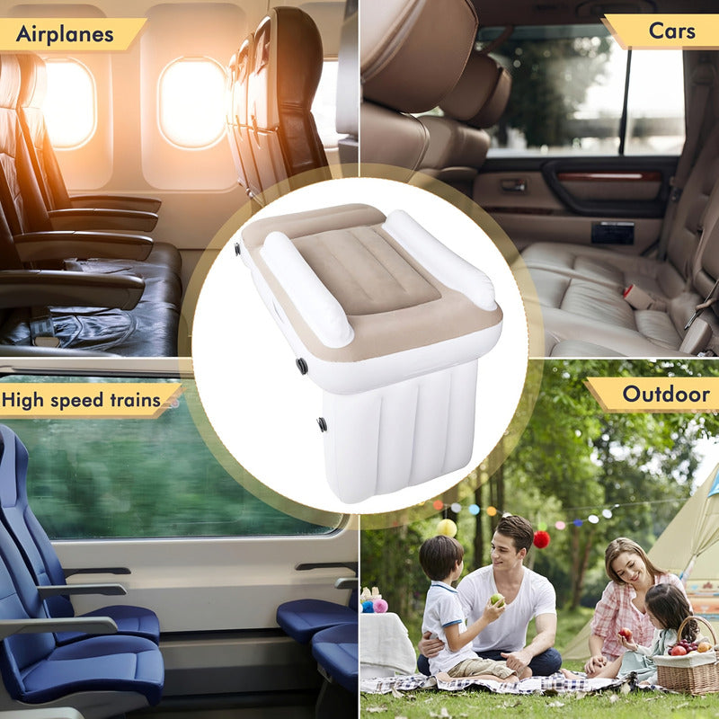 Cama De Viaje Inflable Para Bebés Niñ@s Para Avión Auto Ryc