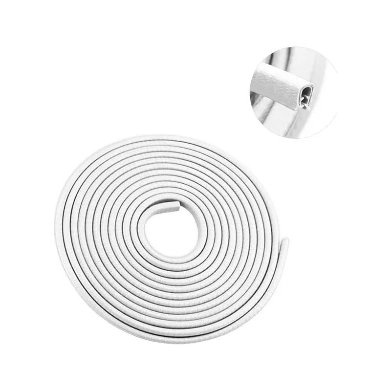 Moldura De Auto Sello Presión Protectora Puertas Capot 10mt Blanco 10mt