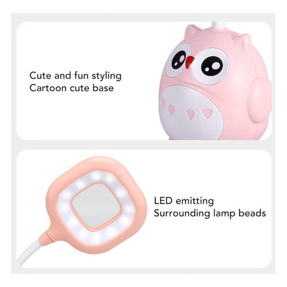 Lámpara Led De Mesa Recargable Cn Portalapiz Búho Kawaii R&c