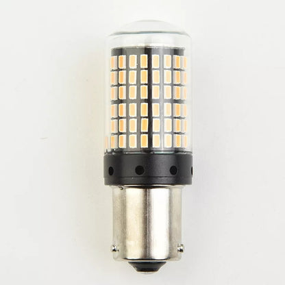 X2 Ampolleta 144 Led Intermitente Py21 Pata En V 12v Ámbar