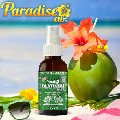 Aromatizante Paradise Air Platinum Eliminador D Olores Spray Transparente Tropic Twist - Giro De Tropico