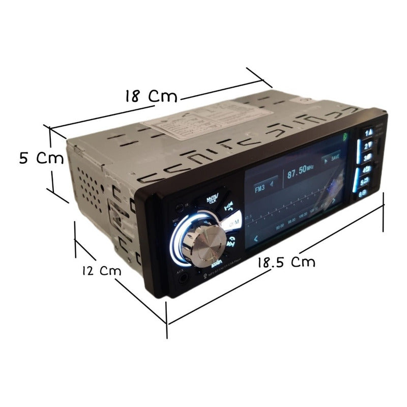 Radio Auto 1 Din Con Pantalla 4.1 + Cámara De Retroceso /r&c