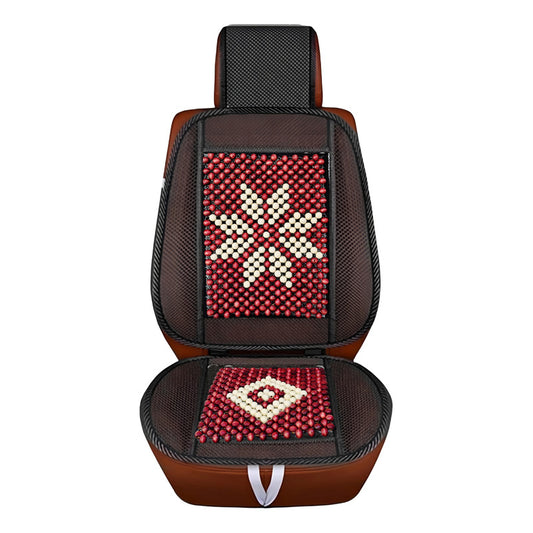 Respaldo Lumbar Ergonómico Bolitas Bambú Diseño Auto Casa