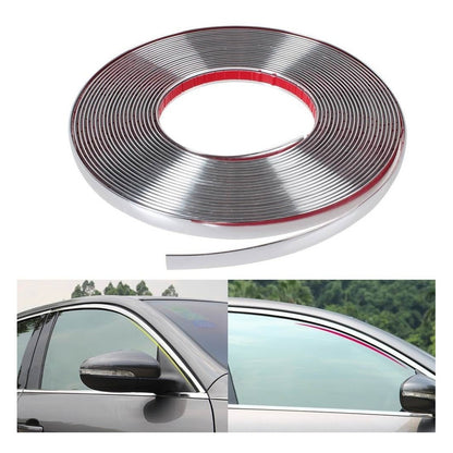 Moldura Cromada 18mm Adhesiva Auto Tuning Universal /ryc