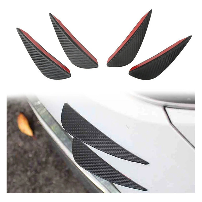 X4 Mini Aleta Difusor Parachoque Adhesivo Decoración Tunning