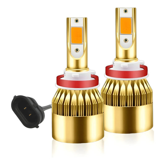 X2 Ampolleta Luz Led Auto 12v Colores 100w 12000lm Neblinero Rojo H8/h9/h11/h16