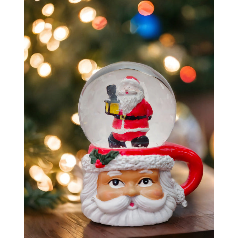 X6 Esferas De Cristal De Navidad Bola D Nieve Cn Luz Led 9cm