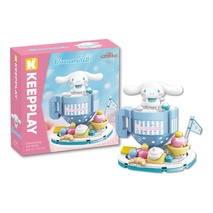 Set Bloques De Construcción Keeppley Hello Kitty Y Amigos 150 Cinnamoroll Comforting Hot Drink 7935