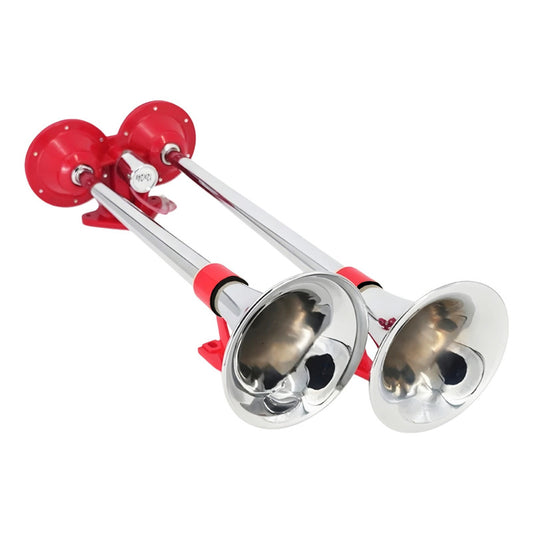 Bocina De Aire Eléctrica Doble Trompeta 61cm 12v/24v Camión