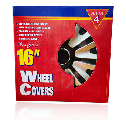 Set X4 Tapa Rueda Aro 16 Cromada Designer Tapa 16  Auto /r&c