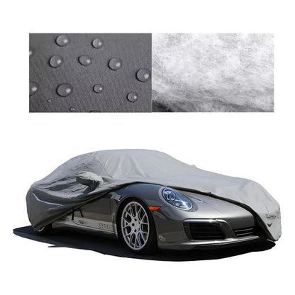 Cubre Auto Funda Cobertor Impermeable Anti Raya Cn Felpa L Gris Oscuro