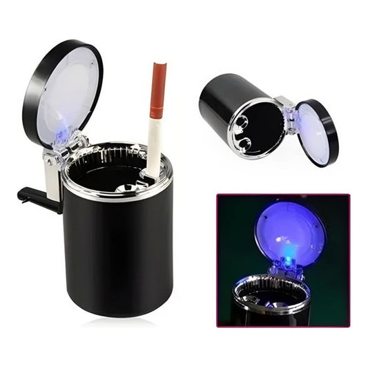 Cenicero Auto Cn Luz Led Soporte Rejilla Del Aire Monedero