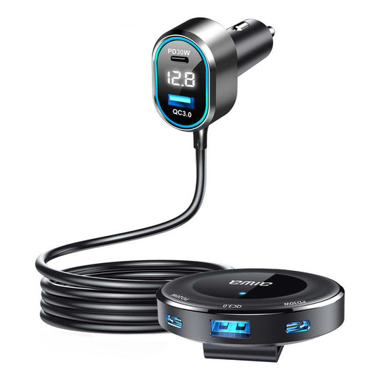 Cargador Aiwa Usb Rápido Auto Extensión Pasajeros Traseros
