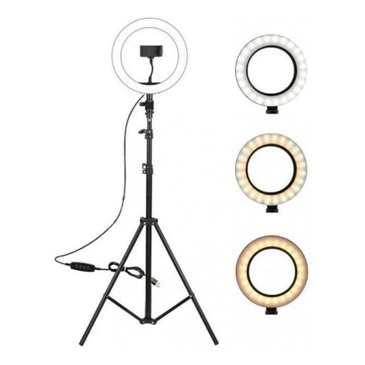 Aro De Luz Led De 26cm + Trípode De 2.1 Mts Oferta Tiktok