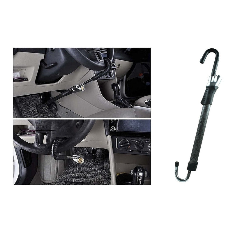 Traba Volante Y Pedal Antirrobo + Llave Cq-legend 6084 Metal