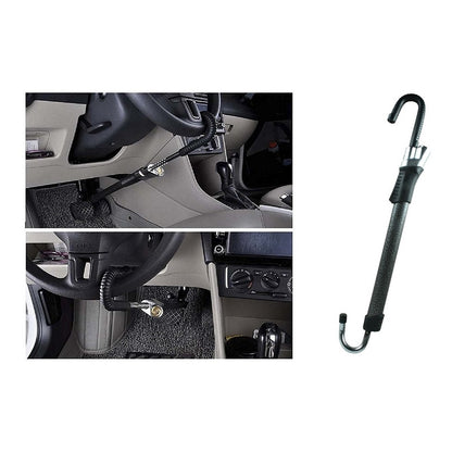 Traba Volante Y Pedal Antirrobo + Llave Cq-legend 6084 Metal