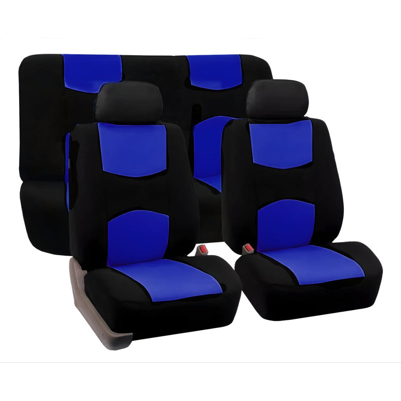 Set 12pcs Cubre Asiento Ecocuero Volante Cinturón Palanca Ne