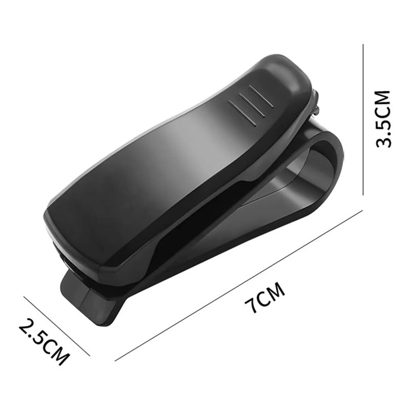 Soporte Para Lentes Pinza Porta Gafas Para Auto Al Tapasol Pinzas Para Lentes Gris/negro